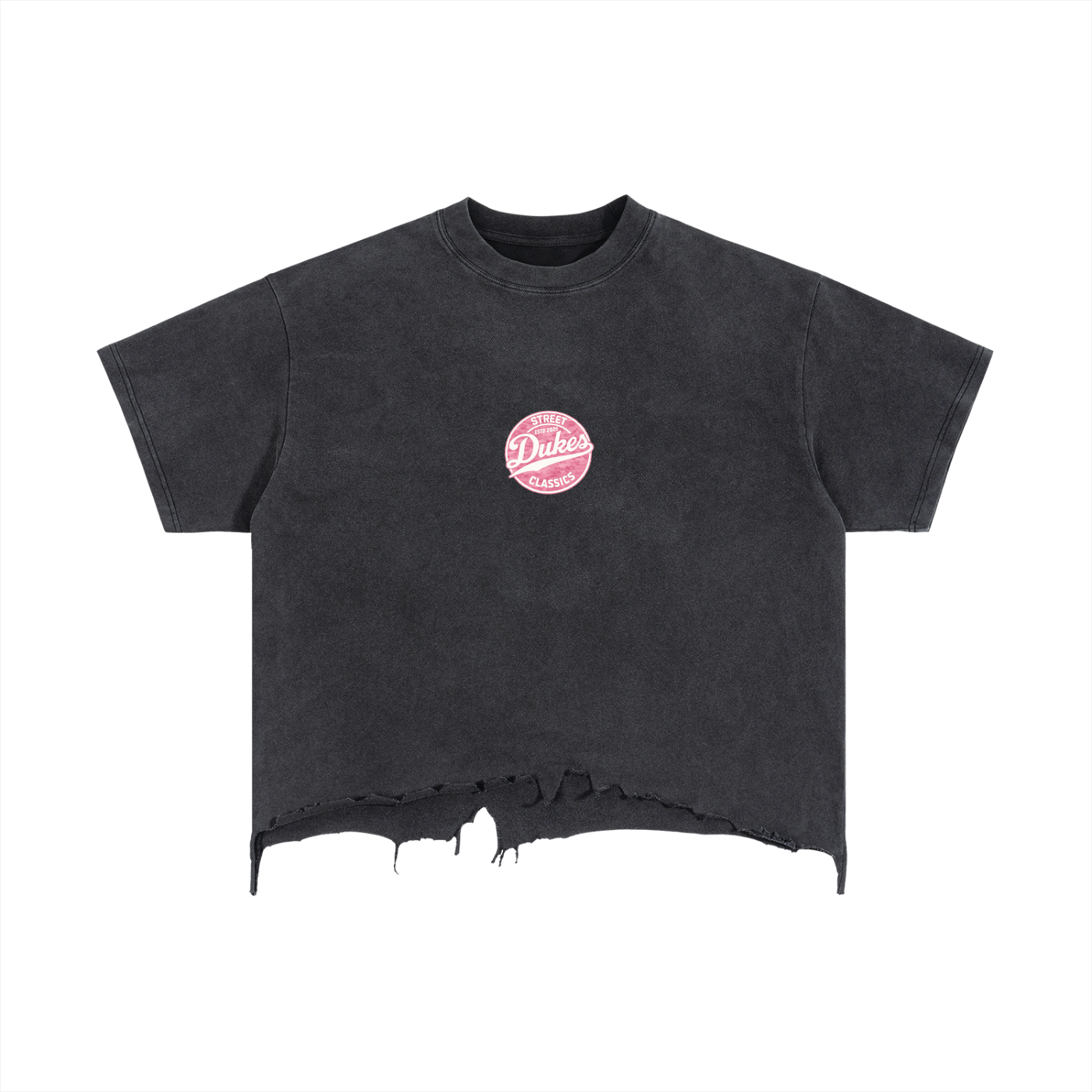 Vintage Wash Boxy Distressed Hem T-Shirt
