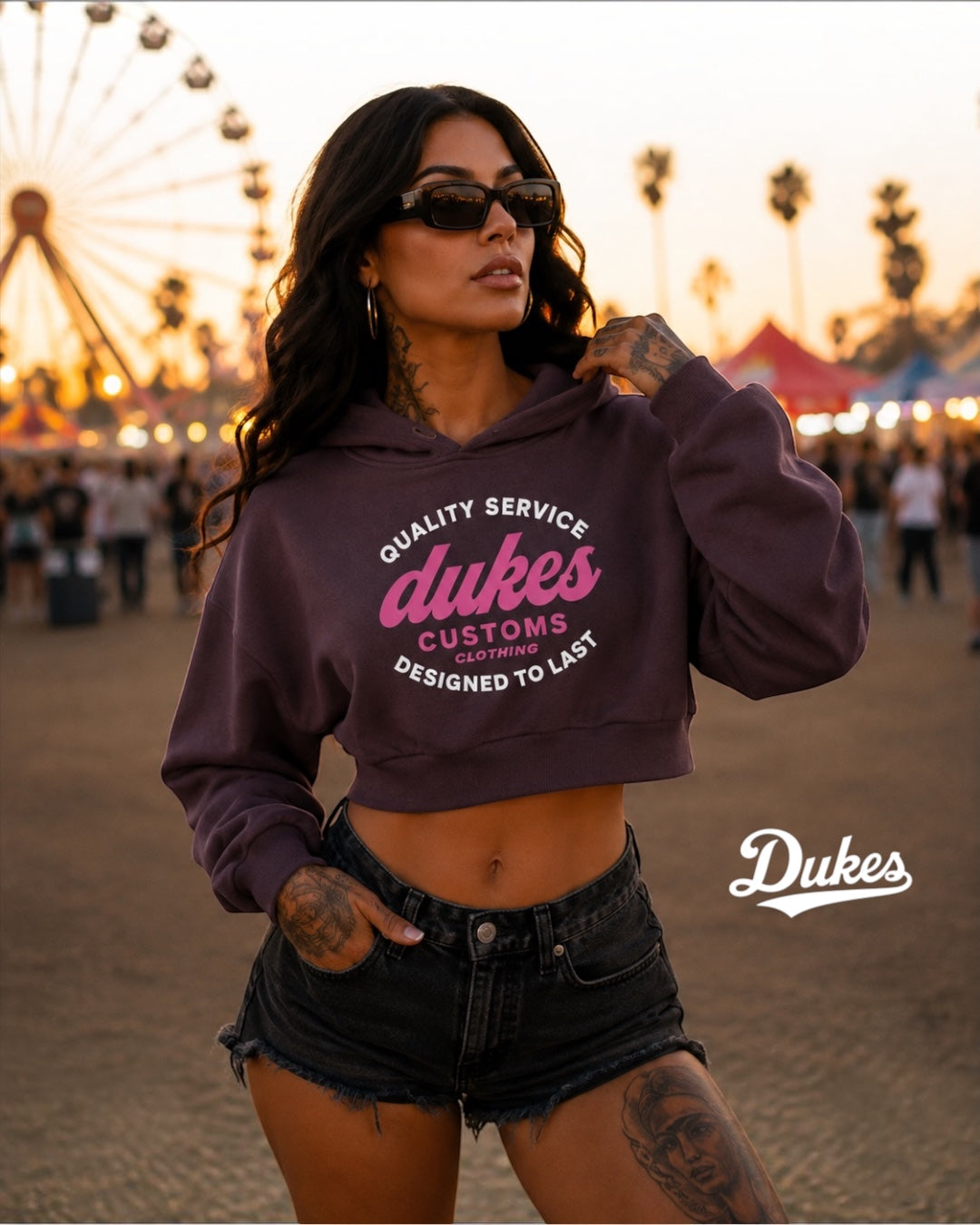 Dukes Customs Cropped Hoodie