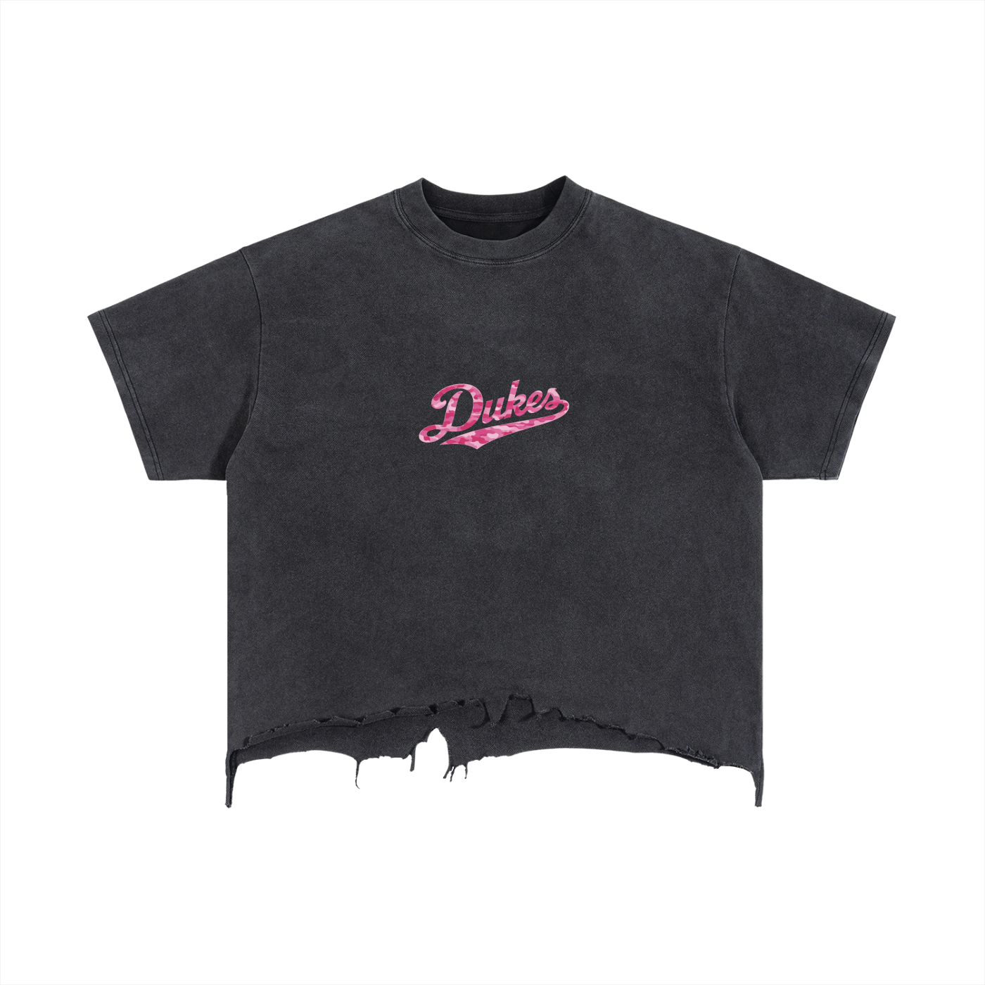 Vintage Wash Boxy Distressed Hem T-Shirt