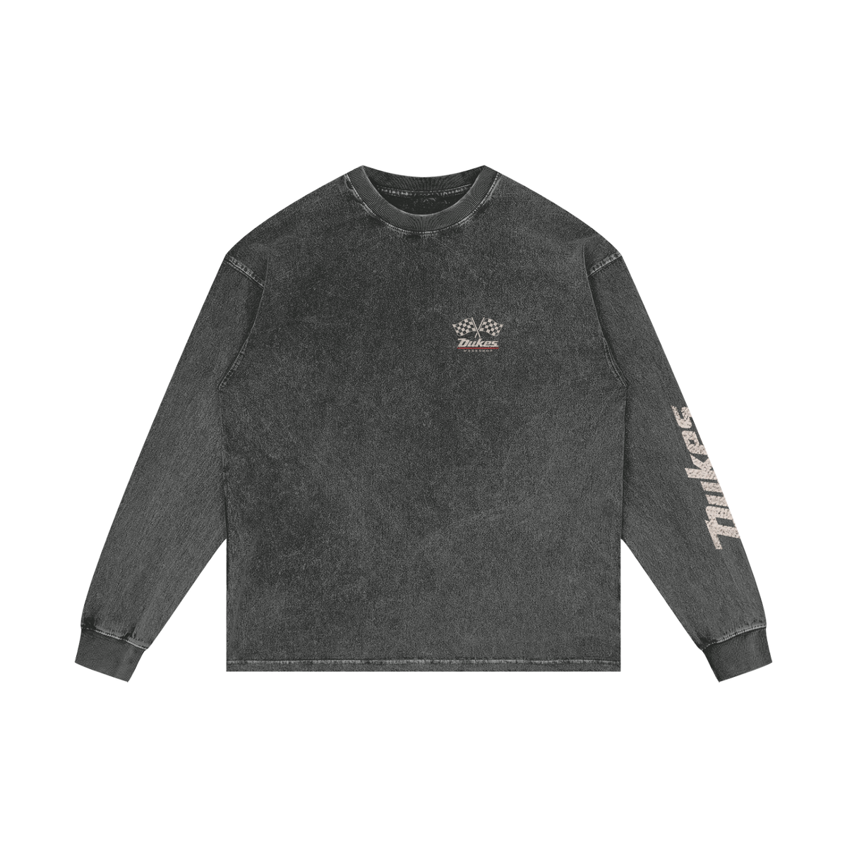 Dukes Dead Heat Acid Wash Oversize Long Sleeve Tee
