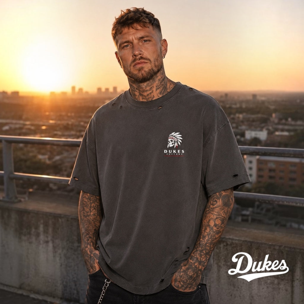 Dukes Renegade Distressed Boxy Oversized Tee