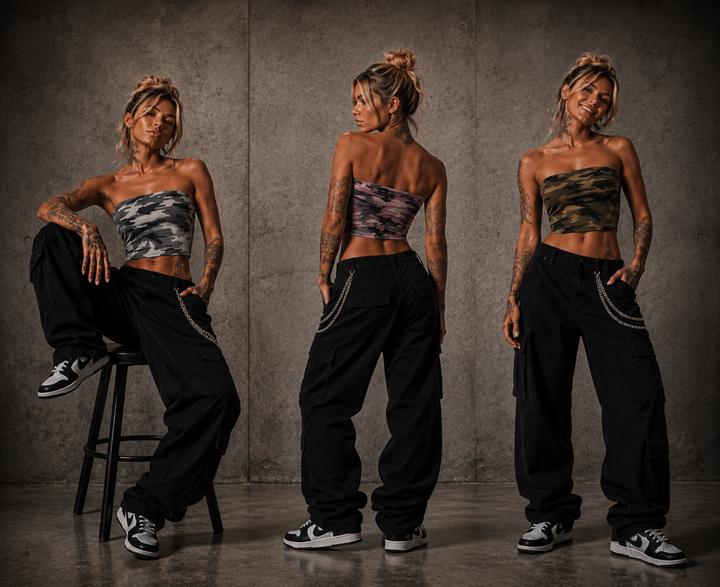 Dukes Camo Cropped Tube Top