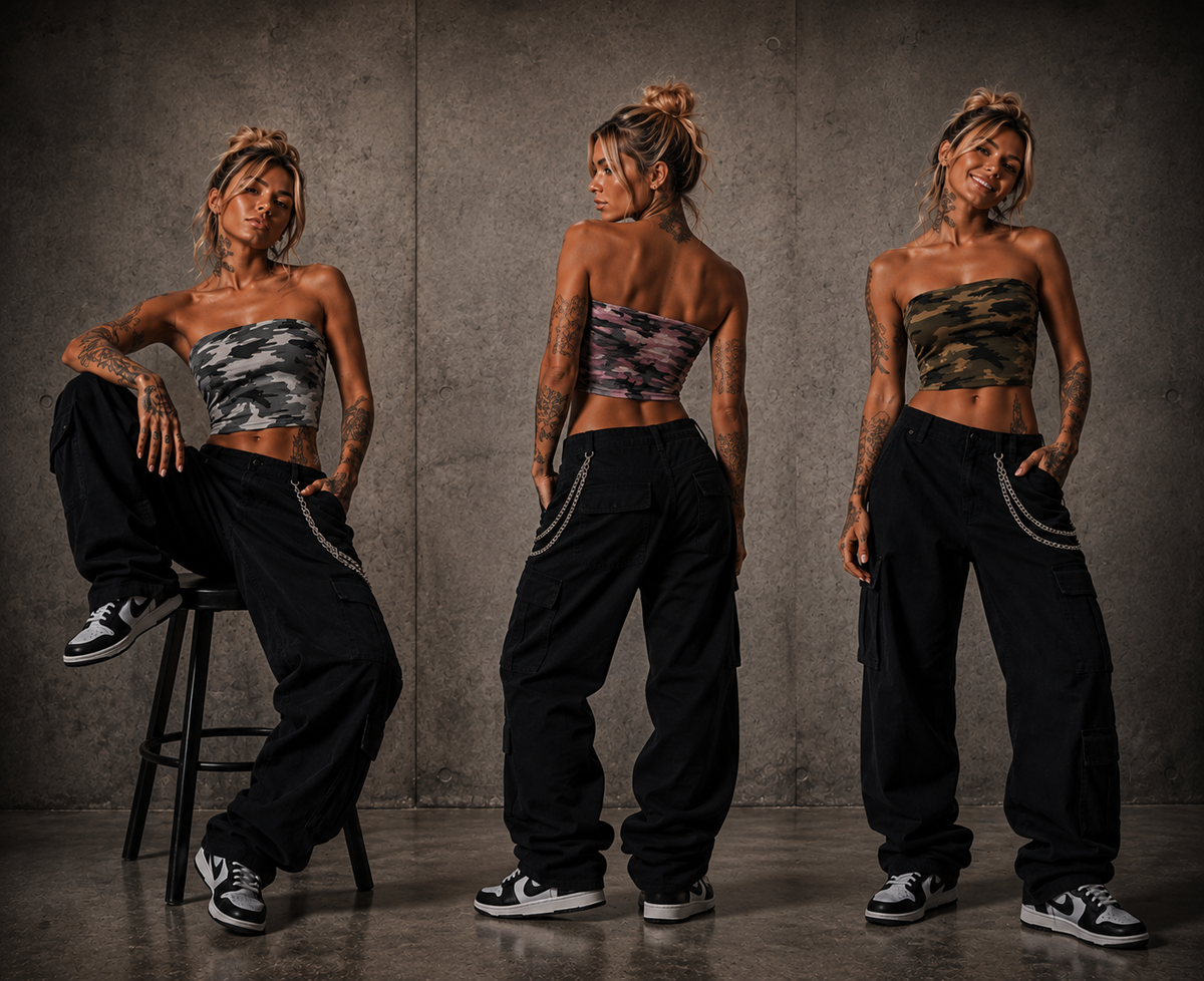 Dukes Camo Cropped Tube Top