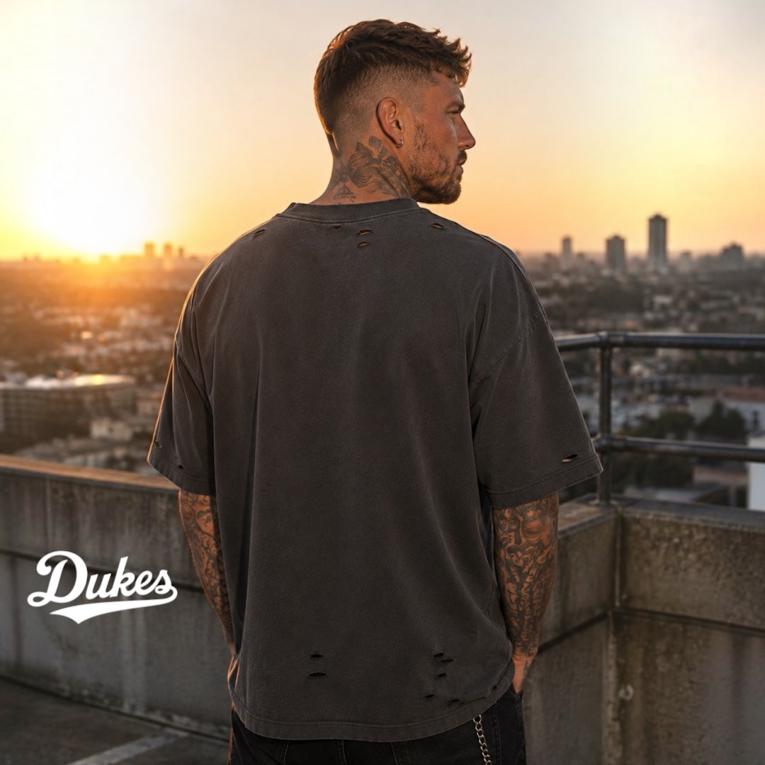 Dukes Renegade Distressed Boxy Oversized Tee