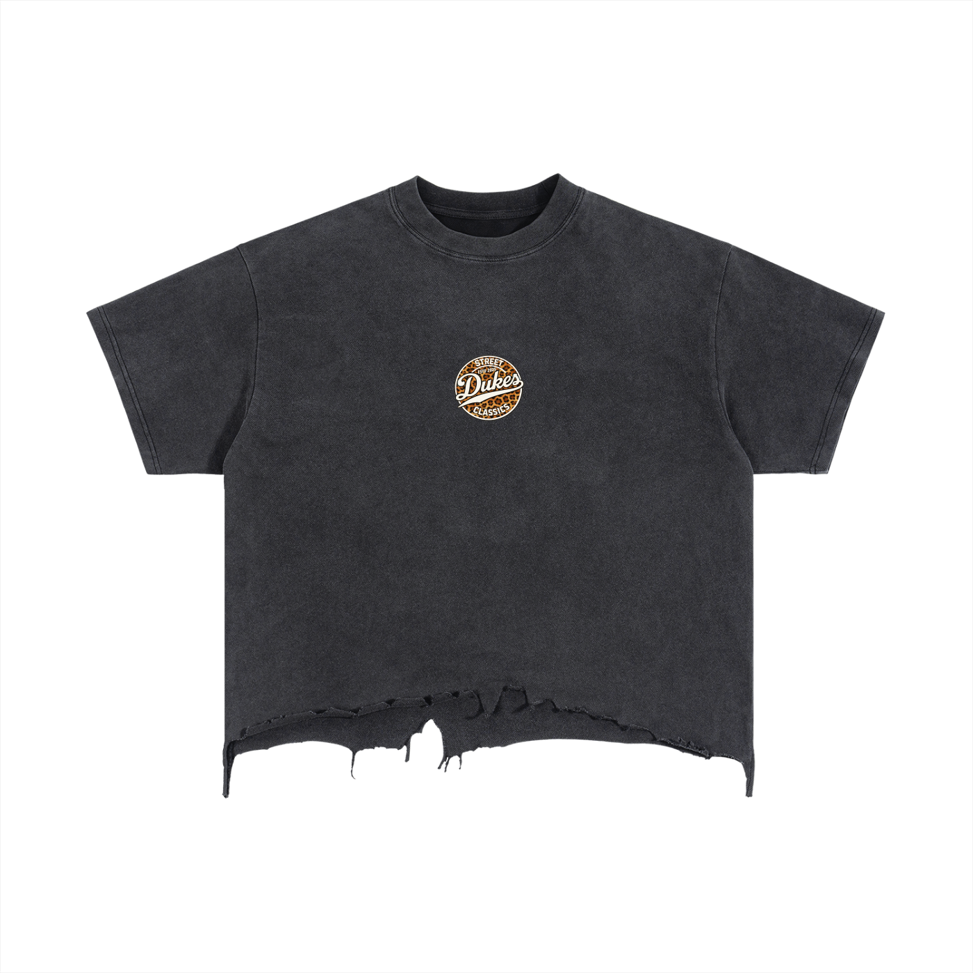 Vintage Wash Boxy Distressed Hem T-Shirt